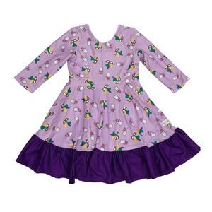 NWT Evie's Closet Size 4 Reversible Mardi Gras Dress